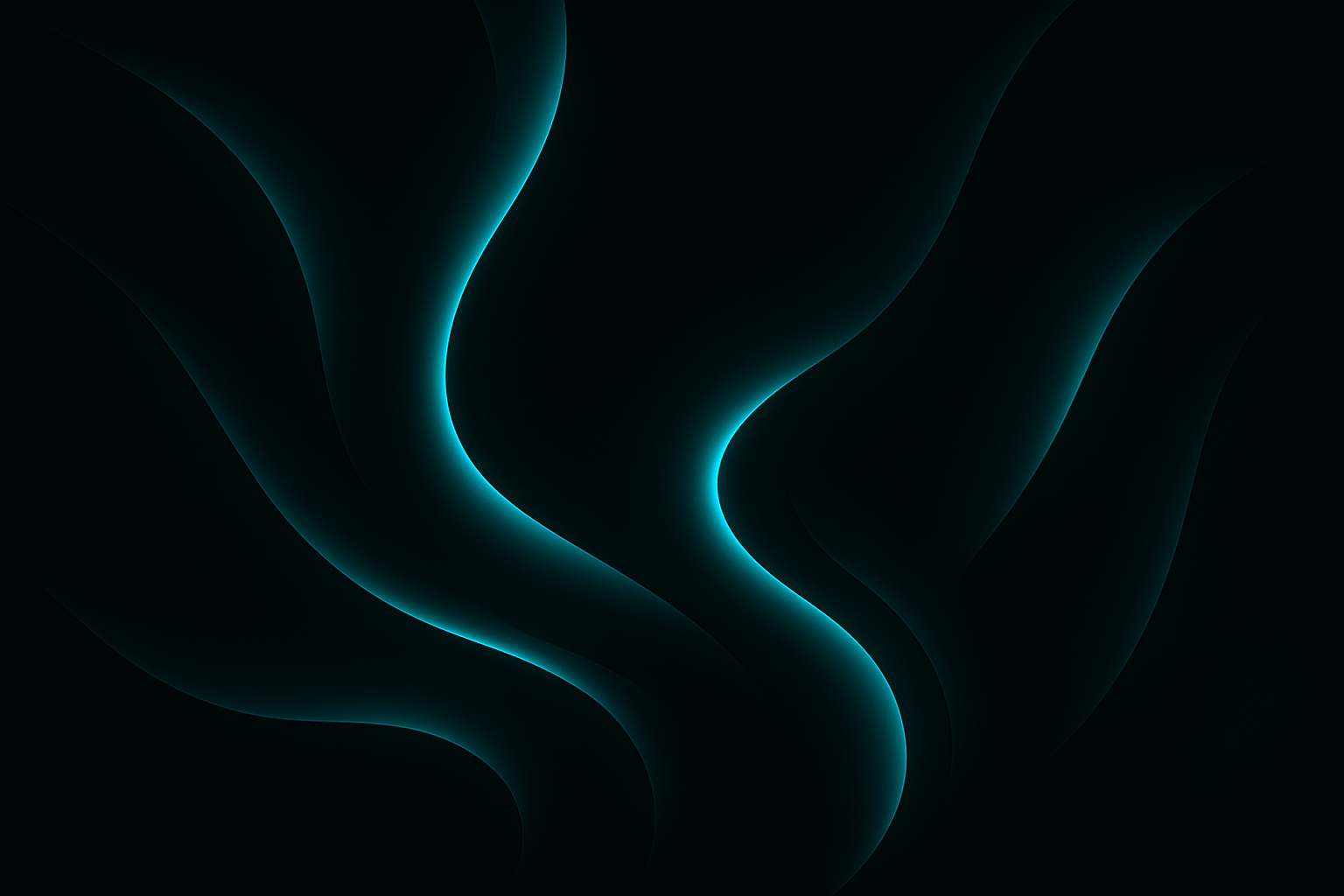Teal Neon Ember Wallpaper